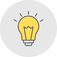 Light Bulb Line Filled Light Icon vector