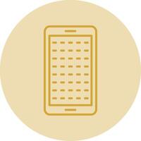 E Learning Line Yellow Circle Icon vector