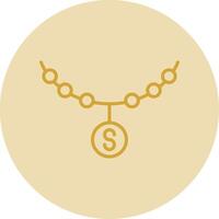 Bling Line Yellow Circle Icon vector