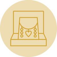 Necklace Line Yellow Circle Icon vector