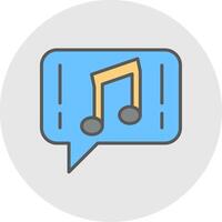 Music Line Filled Light Icon vector