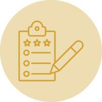 Quality Control Line Yellow Circle Icon vector