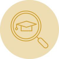 Research Line Yellow Circle Icon vector