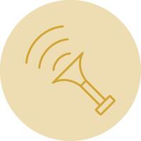 Horn Line Yellow Circle Icon vector