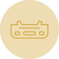 Bumper Line Yellow Circle Icon vector
