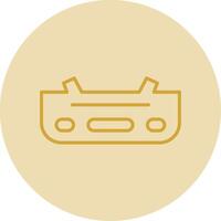 Bumper Line Yellow Circle Icon vector