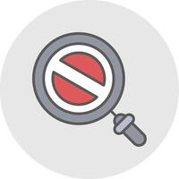 Prohibited Line Filled Light Icon vector