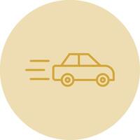 Car Speed Line Yellow Circle Icon vector