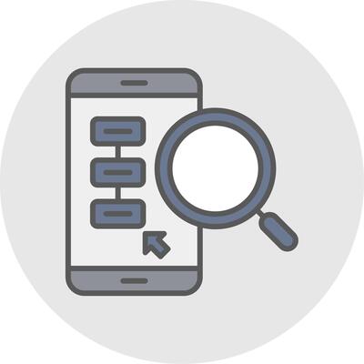 Mobile Phones Line Filled Light Icon