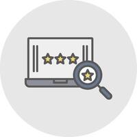 Reviews Line Filled Light Icon vector