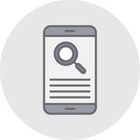 Smartphone Line Filled Light Icon vector