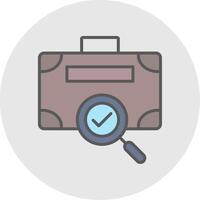 Suitcase Line Filled Light Icon vector