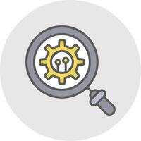 Gears Line Filled Light Icon vector