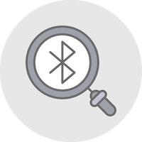 Bluetooth Line Filled Light Icon vector