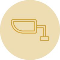 Side Mirror Line Yellow Circle Icon vector