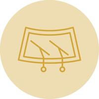 Windscreen Line Yellow Circle Icon vector
