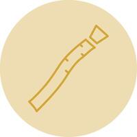 Miswak Line Yellow Circle Icon vector