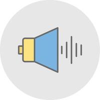 Audio Line Filled Light Icon vector