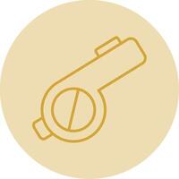 Whistle Line Yellow Circle Icon vector