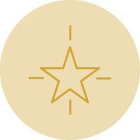 Star Line Yellow Circle Icon vector