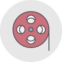 Film Reel Line Filled Light Icon vector