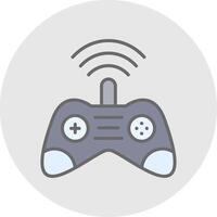Gamer Line Filled Light Icon vector