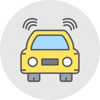 Car Line Filled Light Icon vector