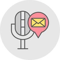 Email Line Filled Light Icon vector