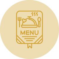 Menu Line Yellow Circle Icon vector