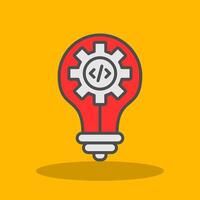 Idea Filled Shadow Icon vector