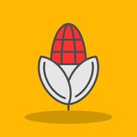 Corn Filled Shadow Icon vector