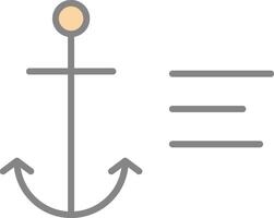 Anchor Line Filled Light Icon vector