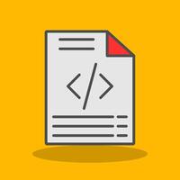 Coding Filled Shadow Icon vector