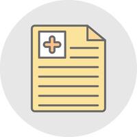 Document Line Filled Light Icon vector