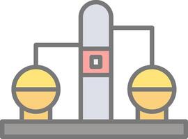 Refinery Line Filled Light Icon vector