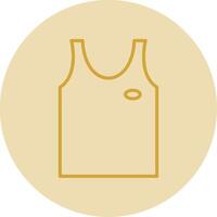 Tank Top Line Yellow Circle Icon vector