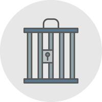 Cage Line Filled Light Icon vector