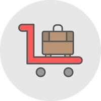 Trolley Line Filled Light Icon vector