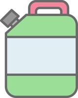 Jerry Can Line Filled Light Icon vector