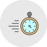 Timer Line Filled Light Icon vector