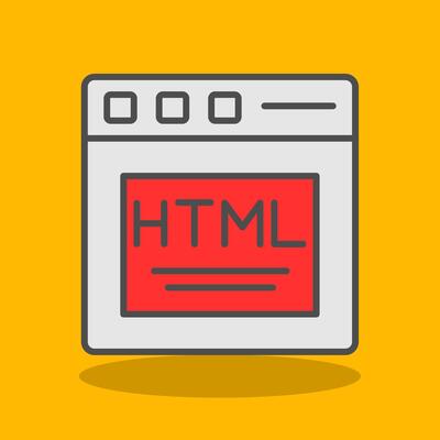 Html Filled Shadow Icon