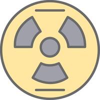 nuclear línea lleno ligero icono vector