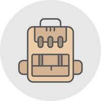 Backpack Line Filled Light Icon vector