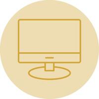 Lcd Line Yellow Circle Icon vector