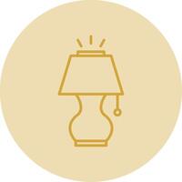 Lamp Line Yellow Circle Icon vector
