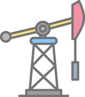 fósil combustibles línea lleno ligero icono vector