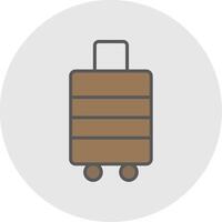 Luggage Line Filled Light Icon vector