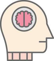 Brainstorming Line Filled Light Icon vector