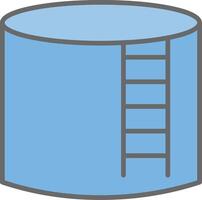 Storage Tank Line Filled Light Icon vector