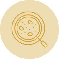 Research Line Yellow Circle Icon vector